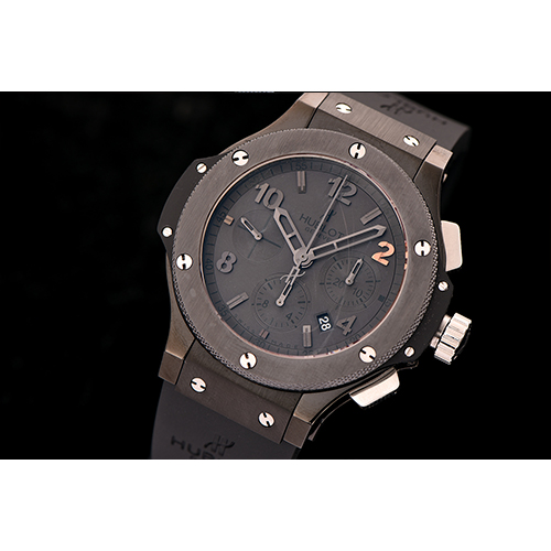 HUBLOT 휴** 빅뱅 올블랙 아워글라스 템퍼스 에디션 301.ci.1110.ci(세라믹베젤&케이스DLC코팅)