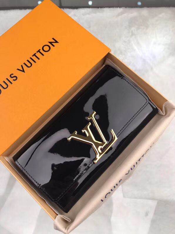  Louis vuitton 루이** 애나멜 블랙 지퍼장지갑