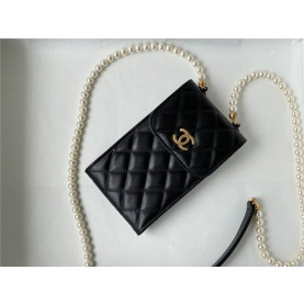 CHANEL 샤* 진주 폰백 AS81086