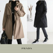 PRADA 프라다 후드넥 밍크 집업야상