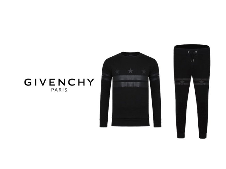 GIVENCHY 지** 레더엠보 맨투맨 트레이닝 세트