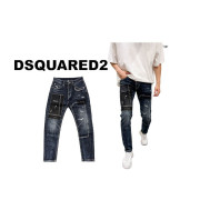 Dsquared2 디스퀘어드2 블랙배색 워싱 청바지