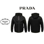 Prada 프라다 후드일체형가죽자켓