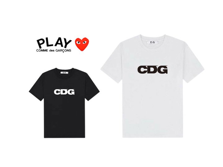  꼼**** CDG 로고 라운드 반팔 (남녀공용)